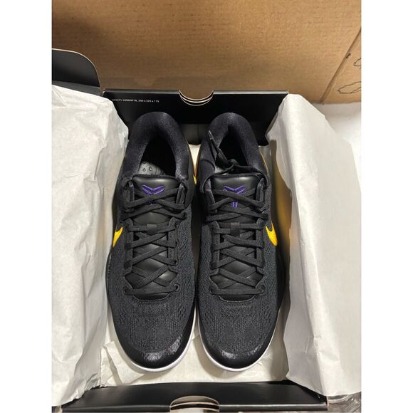 Nike Kobe VIII Protro Shoes(HF9550-001Black/White/Court Purple/University Gold) - Picture 2 of 7